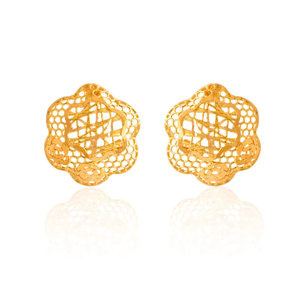 Ladies gold earring
Design no: GPENT2742