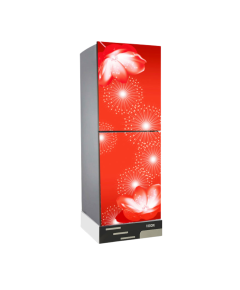 VISION Glass Door Refrigerator RE-185L Digital Lily Flower Bottom Mount