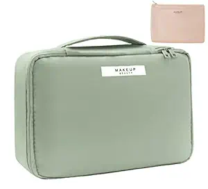 Queboom Travel Makeup Bag Cosmetic Bag Makeup Bag Toiletry bag for women and men (Green)
Brand: Queboom