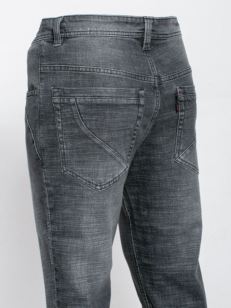 Semi Slim Fit Washed Jeans With Five Pockets