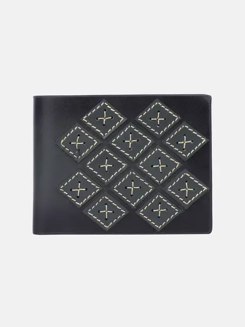 Antique Green/Black Genuine Leather Wallet