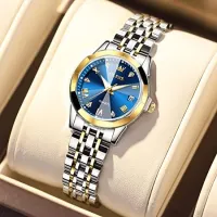 Olevs 9931 Luxury Fashion Stainless Steel Imported Wuartz Movement Ladies Wristwatch For Women
